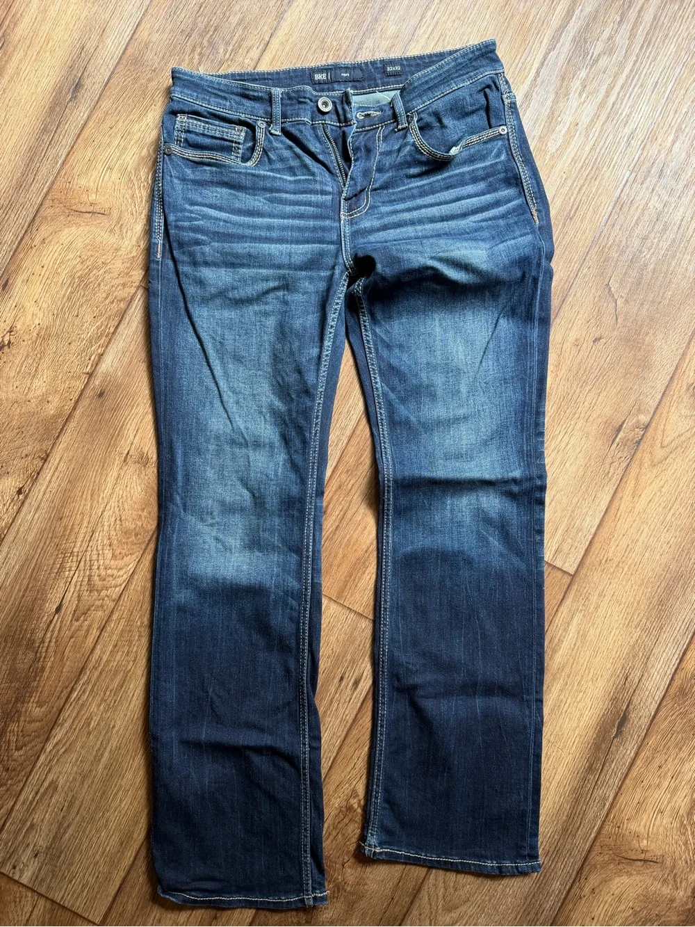 BKE Men’s Slim Straight Dark Indigo Jeans